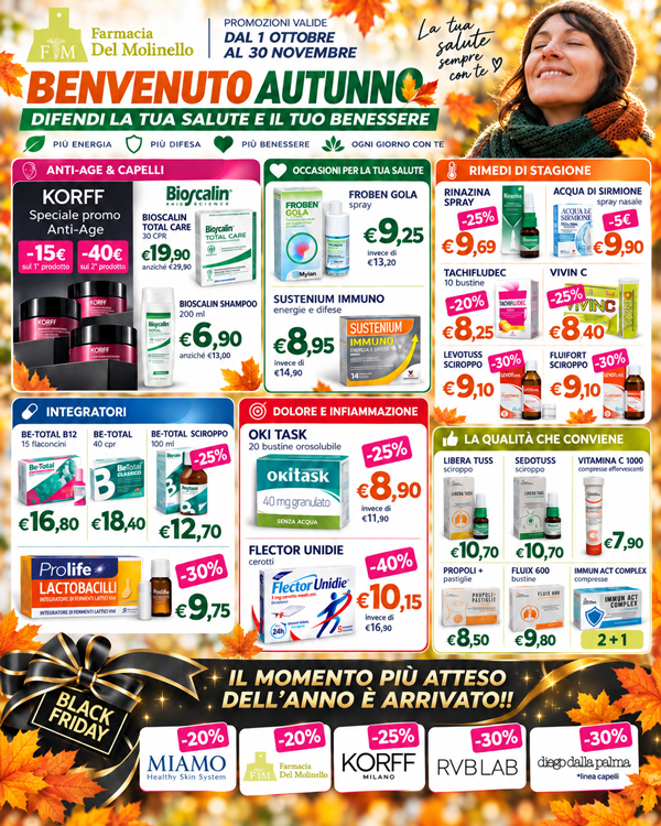 PROMOZIONI DI OTTOBRE ALLA FARMACIA DEL MOLINELLO!